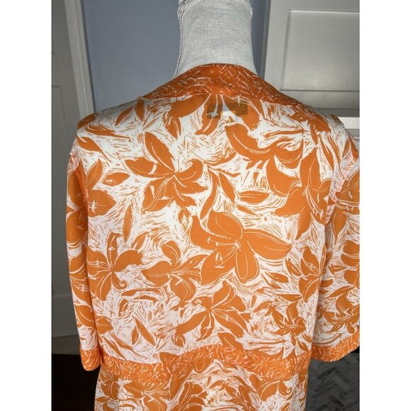 Coldwater Creek Floral Kimono Cardigan SZ 2X Tie Front Boho Coastal Ethereal - Picture 9 of 11